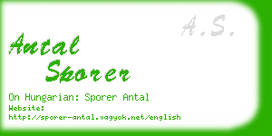 antal sporer business card